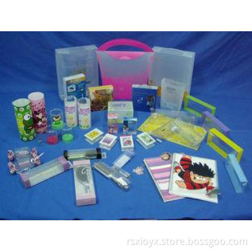 Recyclable Embossing folding clear plastic pvc box for Chri